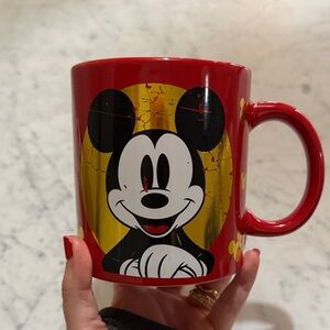 Disney Mickey Mouse Red and Gold Mug